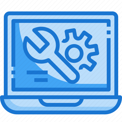 Laptop, technical, setting, gear, customer, support icon - Download on Iconfinder
