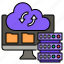back, up, database, cloud, hosting, server 