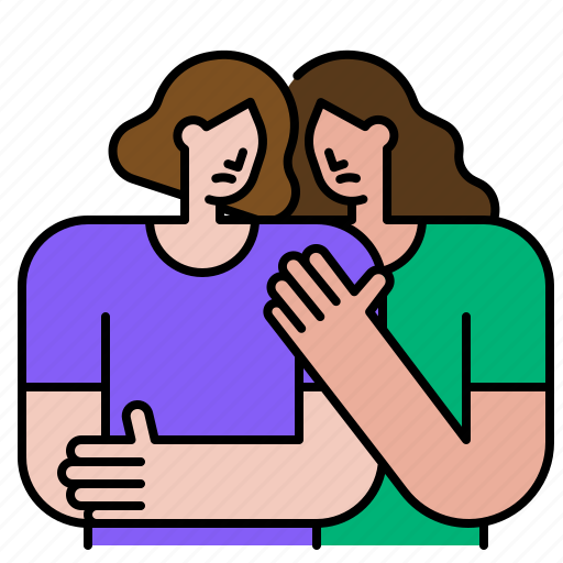 Mental, health, friend, care, embrace, hug, understanding icon - Download on Iconfinder