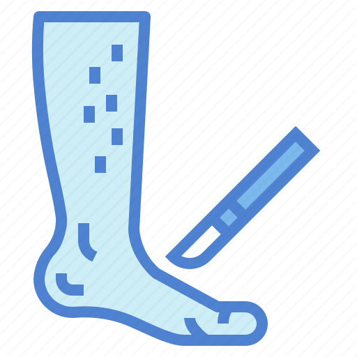 Surgery, scalpel, medical, treatment, foot icon - Download on Iconfinder