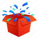lovely, surprise, box, gift