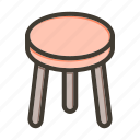 stool, chair, seat, house, furniture