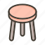 stool, chair, seat, house, furniture 