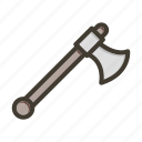 axe, ax, wood, tool, camping, hatchet, equipment