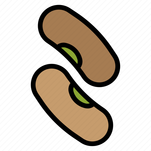 Bean, breakfast, nut, red, seed icon - Download on Iconfinder
