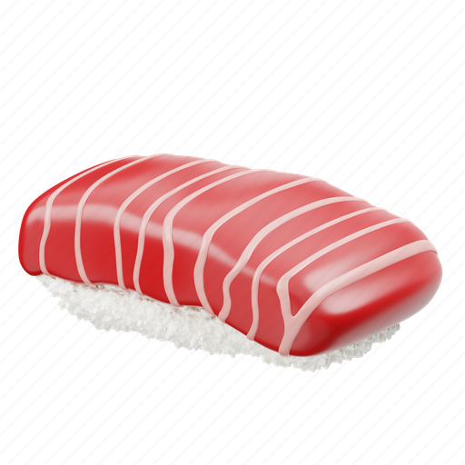 Maguro, sushi, food, japanese, restaurant, japan, tasty 3D illustration - Download on Iconfinder
