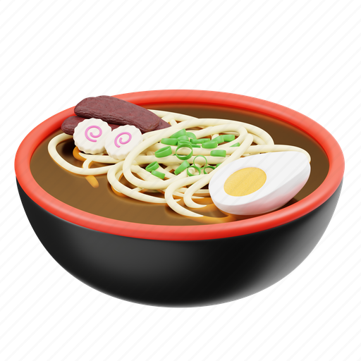 Ramen, japanese, traditional, japan, food, asian, bowl 3D illustration - Download on Iconfinder