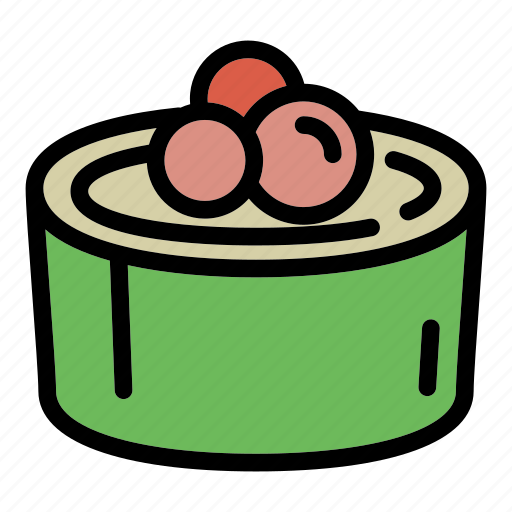 Caviar, food, green, party, roll, summer, sushi icon - Download on Iconfinder