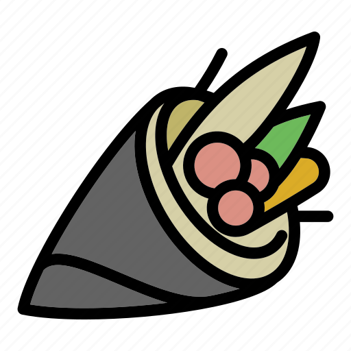 Fish, food, japanese, kitchen, roll, sushi, vegan icon - Download on Iconfinder