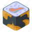 cartoon, food, isometric, mix, party, roll, sushi 