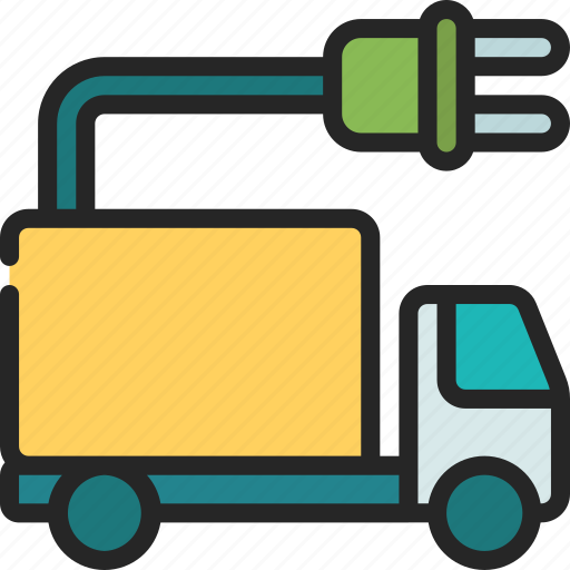Electric, delivery, lorry, vehicle, logistics icon - Download on Iconfinder