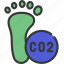 carbon, footprint, co2, gas, print 