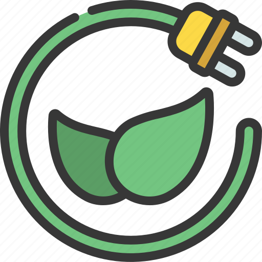 Eco, friendly, energy, power, plug, leaves icon - Download on Iconfinder