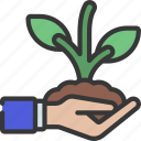 give, plant, growth, grow, organic, hand