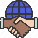 global, agreement, handshake, world, grid