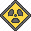 radiation, warning, explosion, bomb, nuclear, signage