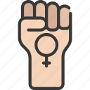 womens, rights, hand, power, protest
