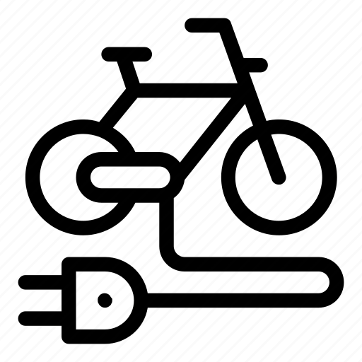 Bicycle, bike, charging, cycling, electric bicycle, electric bike, exercise icon - Download on Iconfinder