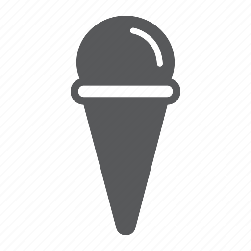 Sweet, cream, scoop, waffle, ice, dessert, cone icon - Download on Iconfinder