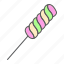 spiral, dessert, twist, rainbow, swirl, lollipop, delicious 