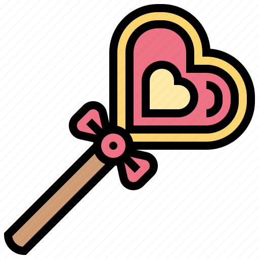 Candy, heart, lollipop, sweet, valentine icon - Download on Iconfinder