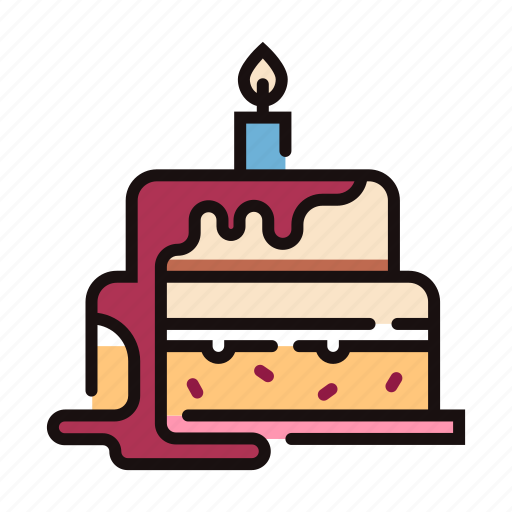Birthday, cake, celebration, dessert, homemade, sweet icon - Download on Iconfinder