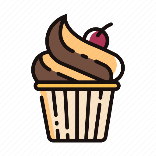 Baked, bakery, buttercream, cupcake, dessert, sweet icon - Download on Iconfinder