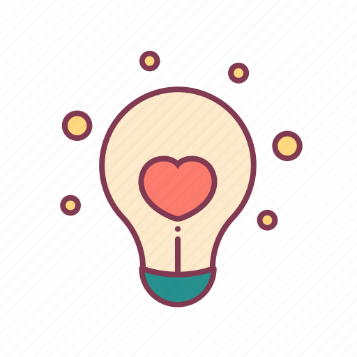 Bulb, creative, heart, idea, light, love, valentine icon - Download on Iconfinder