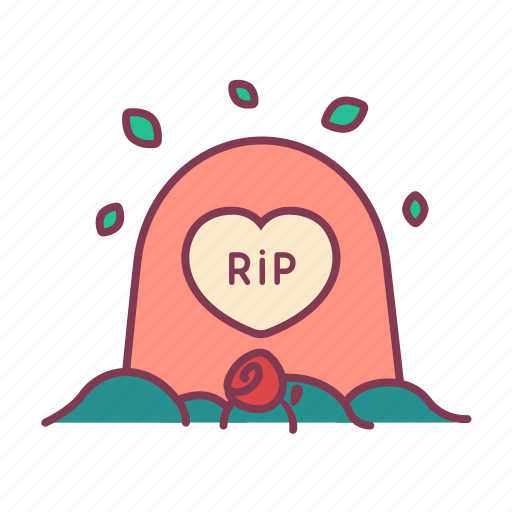 Death, flower, graveyard, love, missed, remembered, rest in peace icon - Download on Iconfinder