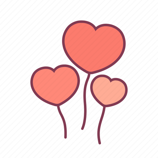 Balloons, birthday, carnival, floating, love, party, valentine icon - Download on Iconfinder