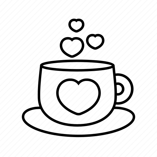 Coffee, hot, love, valentine, like, heart, drink icon - Download on Iconfinder