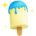 blue, cream, ice, milky 