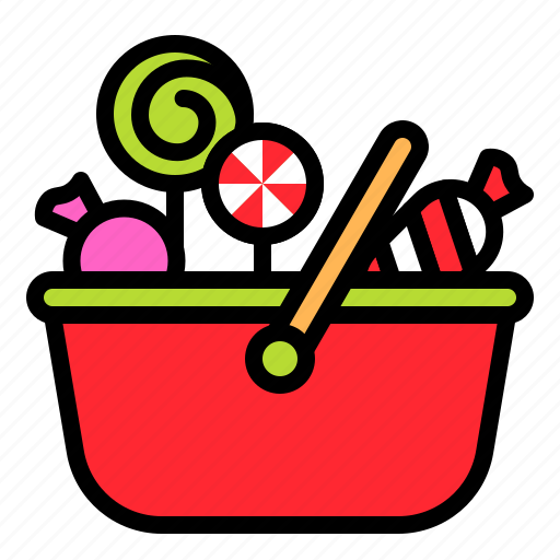 Basket, candy, confectionery, lollipop, sweets, sweets basket icon - Download on Iconfinder