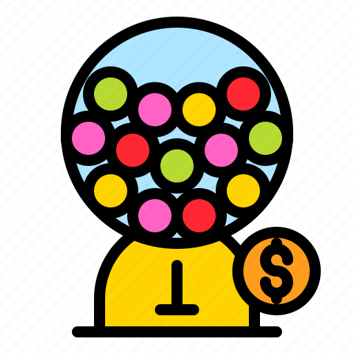Bubble gum, candy, confectionery, gumball machine, sweets, vending machines icon - Download on Iconfinder