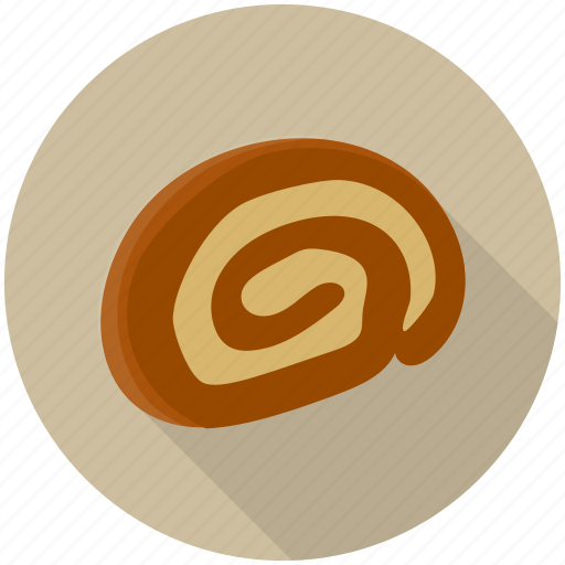 Cake slice, cream roll, dessert, round cake, swiss roll icon - Download on Iconfinder