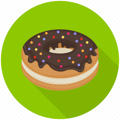 Baked donut, bakery food, chocolate donut, donut, sweet food icon - Download on Iconfinder