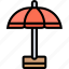 umbrella, parasol, sunshade, summer, resort 