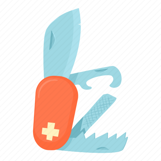 Cartoon, knife, multi, penknife, pocket, swiss, tool icon - Download on Iconfinder