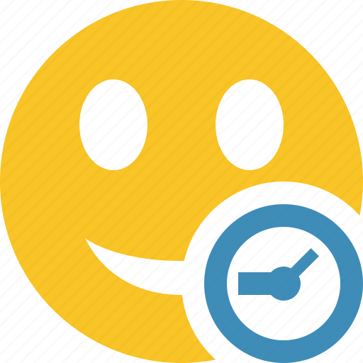 Clock, emoticon, emotion, face, smile icon - Download on Iconfinder