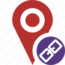 gps, link, location, map, marker, navigation, pin
