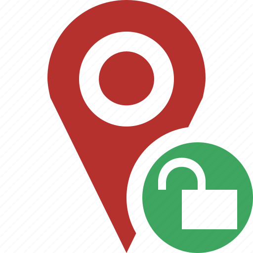 Gps, location, map, marker, navigation, pin, unlock icon - Download on Iconfinder