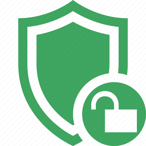 Protection, safety, secure, security, shield, unlock icon - Download on Iconfinder