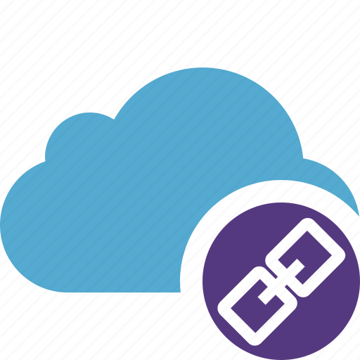 Blue, cloud, link, network, storage, weather icon - Download on Iconfinder