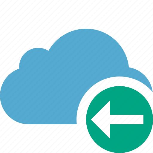 Blue, cloud, network, previous, storage, weather icon - Download on Iconfinder