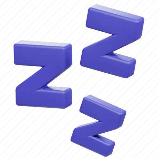 Zzz, sleep, sleepy, bedroom, sleeping, rest 3D illustration - Download on Iconfinder