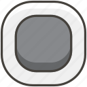 1f533, button, square, white 