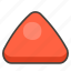 1f53a, pointed, red, triangle, up 