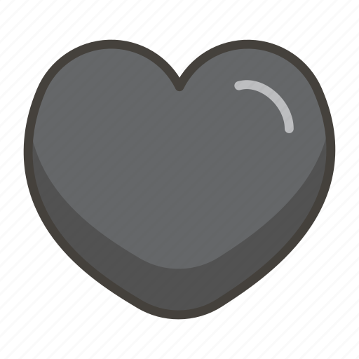 1f5a4, black, heart icon - Download on Iconfinder