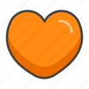1f9e1, heart, orange