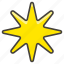 eight, star, pointed 